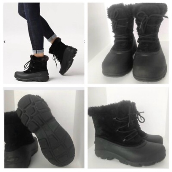 ✨Host pick✨Sorel Black Winter Boots with Fur Trim - Picture 1 of 10
